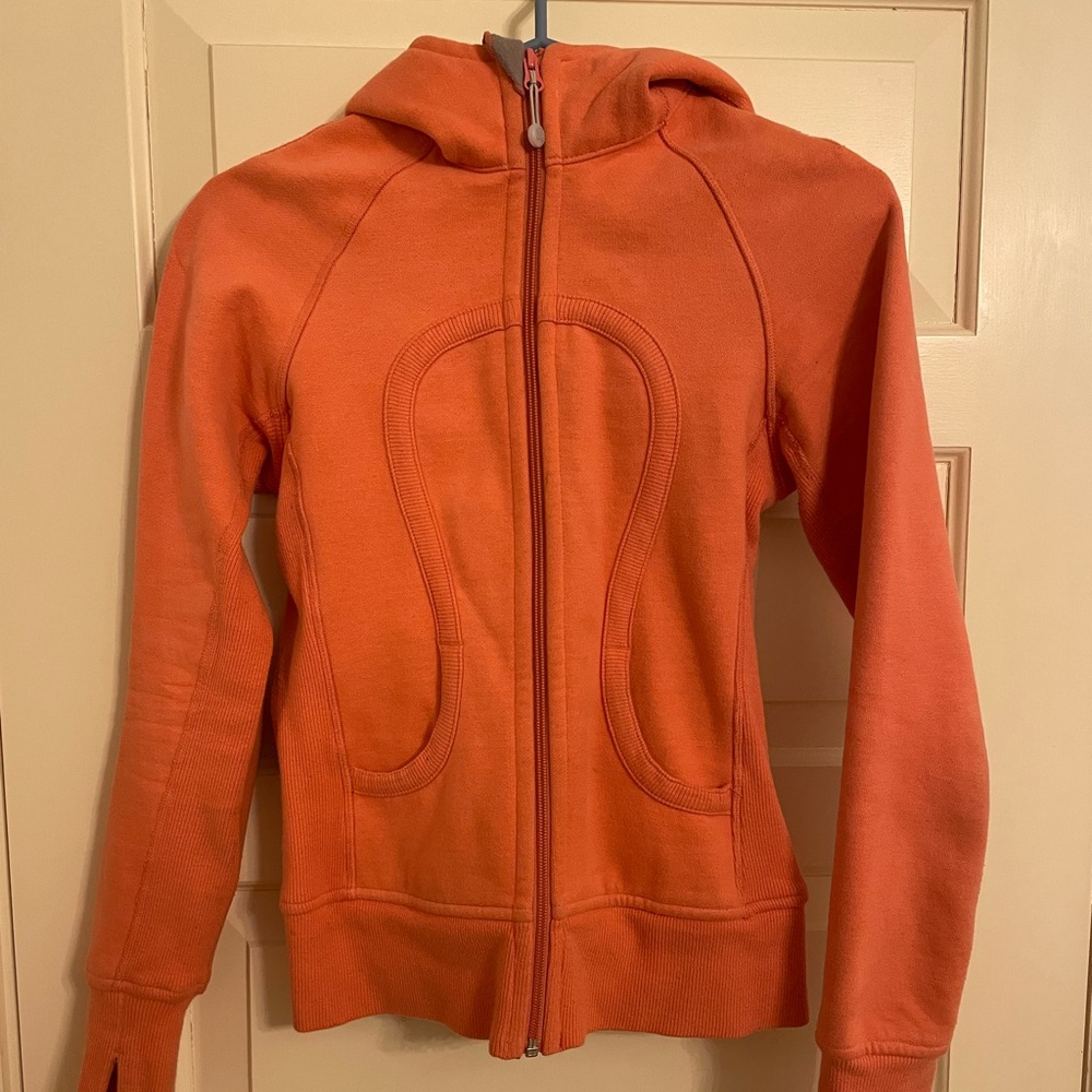 LuLuLemon Salmon Pink Scuba Zip Up Hoodie
